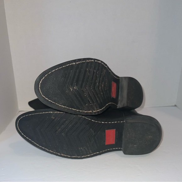 Mason Western Leather Cowboy Boots Size 12B Biker - Picture 11 of 14